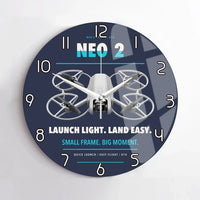 Thumbnail for DJI Neo 2 design on navy blue no frame wall clock