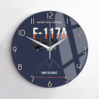 Thumbnail for F-117A Nighthawk Own The Night design on navy blue no frame wall clock