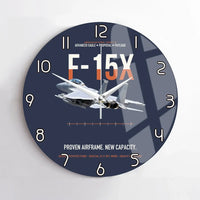 Thumbnail for F-15X Advanced Eagle Proposal Proven Airframe New Capacity design on navy blue no frame wall clock