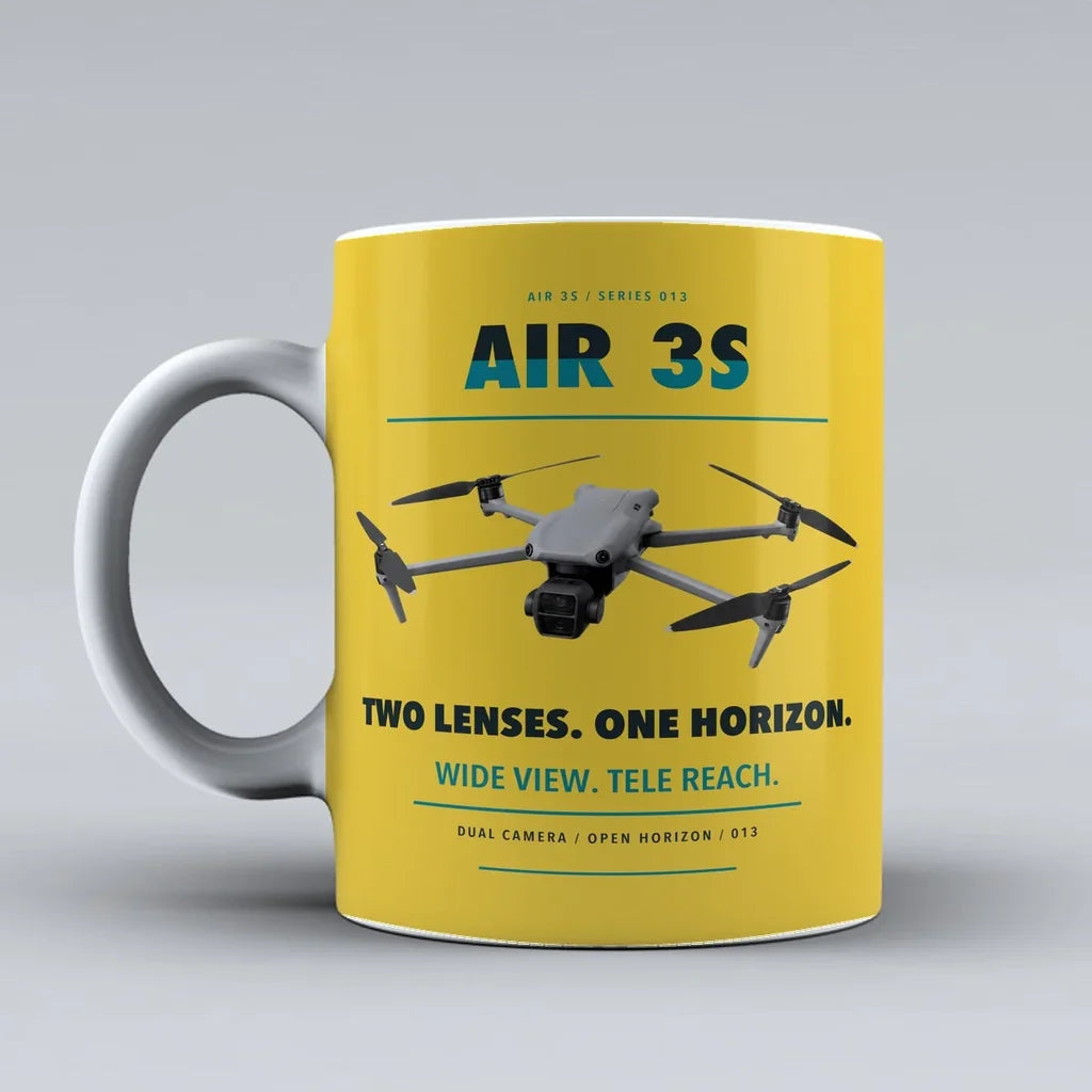 Air 3S Mug design on yellow dji