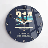 Thumbnail for Boeing 314 Clipper design on navy blue no frame wall clock