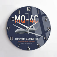 Thumbnail for MQ-4C Triton IFC-4 design on navy blue no frame wall clock