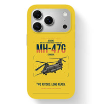 Thumbnail for Boeing MH-47G Chinook design on yellow magsafe iphone case, for iPhone 17 Pro