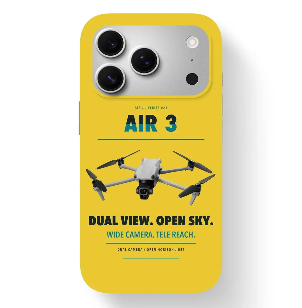 DJI Air 3 Case design on yellow iphone case