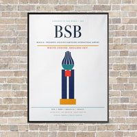 Thumbnail for Brasilia - Presidente Juscelino Kubitschek International Airport BSB - Canvas Framed - White