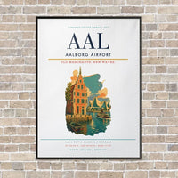 Thumbnail for Aalborg Airport AAL - Canvas Framed - White