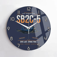 Thumbnail for SB2C-5 Helldiver design on navy blue no frame wall clock