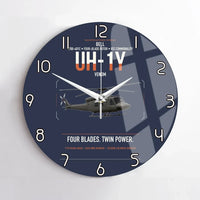 Thumbnail for Bell UH-1Y Venom design on navy blue no frame wall clock