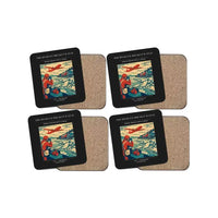 Thumbnail for The River Ice Breakup Watch - Designed Coasters design on black 4-pieces-set