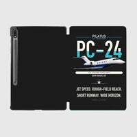 Thumbnail for Pilatus PC-24 design on black samsung tablet tablet case
