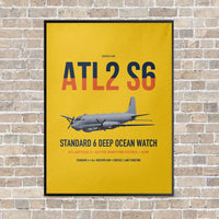 Thumbnail for Atlantique 2 Standard 6 vertical canvas print - framed - yellow background
