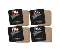 Thumbnail for Saab J 35F Draken design on black 4 pieces set coaster