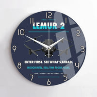 Thumbnail for BRINC LEMUR 2 design on navy blue no frame wall clock
