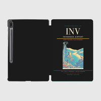 Thumbnail for Inverness Airport (INV) design on black samsung tablet tablet case