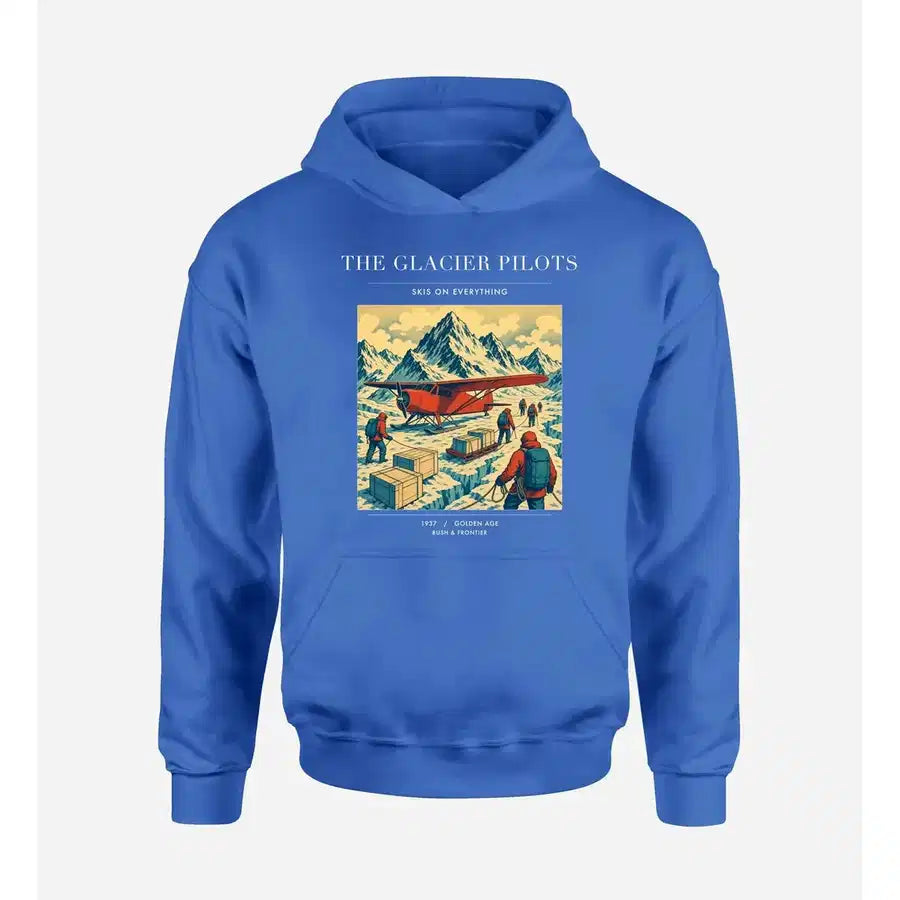VINTAGE G4028 - The Glacier Pilots - Premium Hoodie design on blue premium