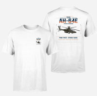 Thumbnail for Boeing AH-64E Apache Guardian design on white t-shirt, double-side print