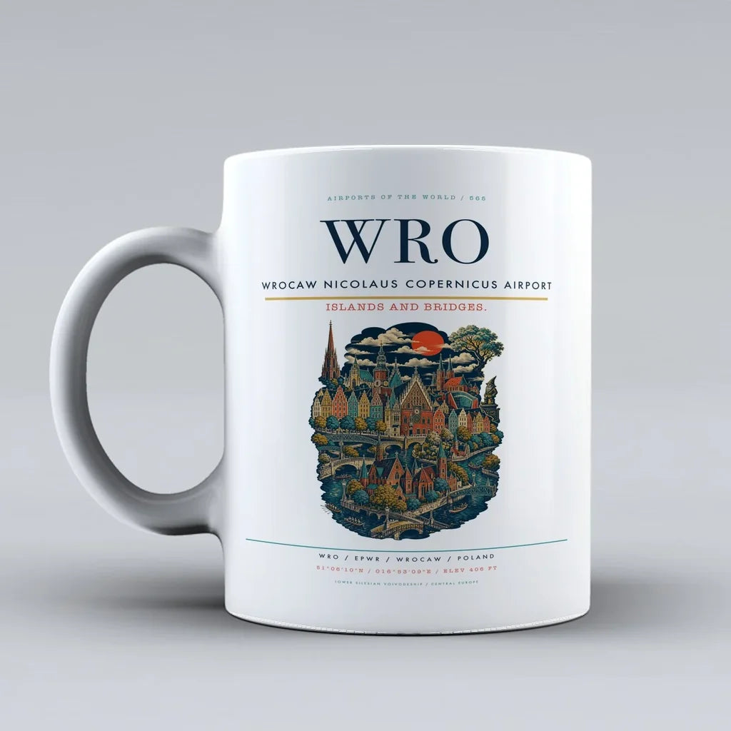 Wrocaw Nicolaus Copernicus Airport WRO Mug - White