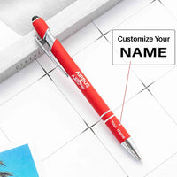 Thumbnail for Amazing Airbus A320neo touch pen - red with name