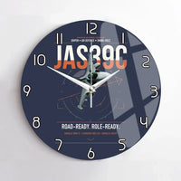 Thumbnail for Saab JAS 39C Gripen design on navy blue no frame wall clock