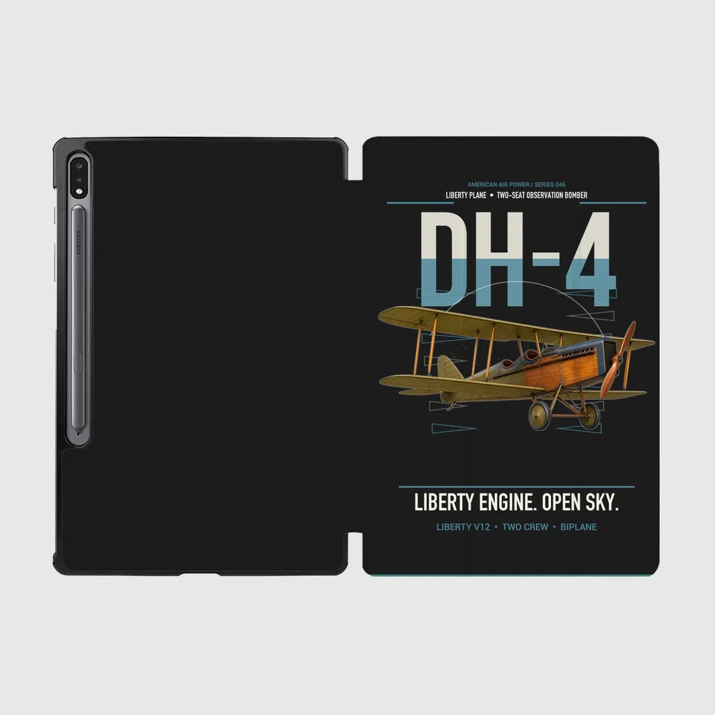 Airco DH-4 Liberty Plane design on black samsung tablet tablet case