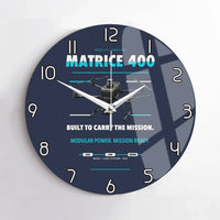 Thumbnail for DJI Matrice 400 design on navy blue no frame wall clock
