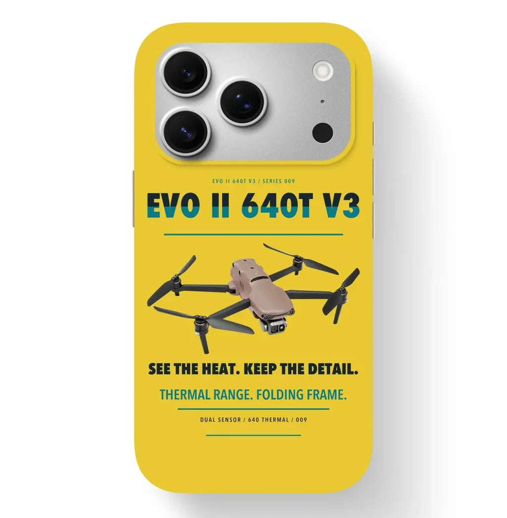 Autel EVO II Dual 640T V3 Case design on yellow iphone case