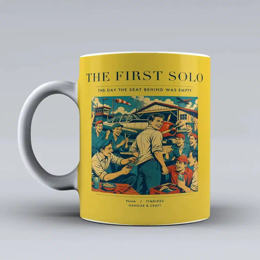 VINTAGE G4144 - The First Solo - Ceramic Mug design on yellow