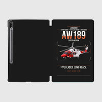 Thumbnail for Leonardo AW189 design on black samsung tablet tablet case
