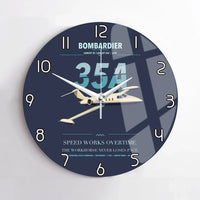Thumbnail for Bombardier Learjet 35A design on navy blue no frame wall clock