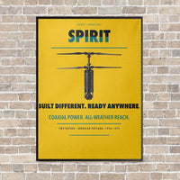 Thumbnail for Ascent AeroSystems Spirit vertical canvas print - framed - yellow background