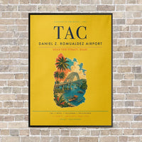 Thumbnail for Daniel Z. Romualdez Airport TAC vertical canvas print - framed - yellow background