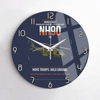 Thumbnail for NHIndustries NH90 TTH design on navy blue no frame wall clock