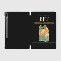 Thumbnail for Jack Brooks Regional Airport (BPT) design on black samsung tablet tablet case