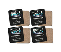 Thumbnail for DHC-6 Twin Otter Classic 300-G design on black 4 pieces set coaster