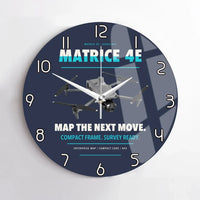 Thumbnail for DJI Matrice 4E design on navy blue no frame wall clock