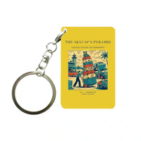 Thumbnail for VINTAGE G4379 - The Skycap's Pyramid - Designed Key Chain design on yellow