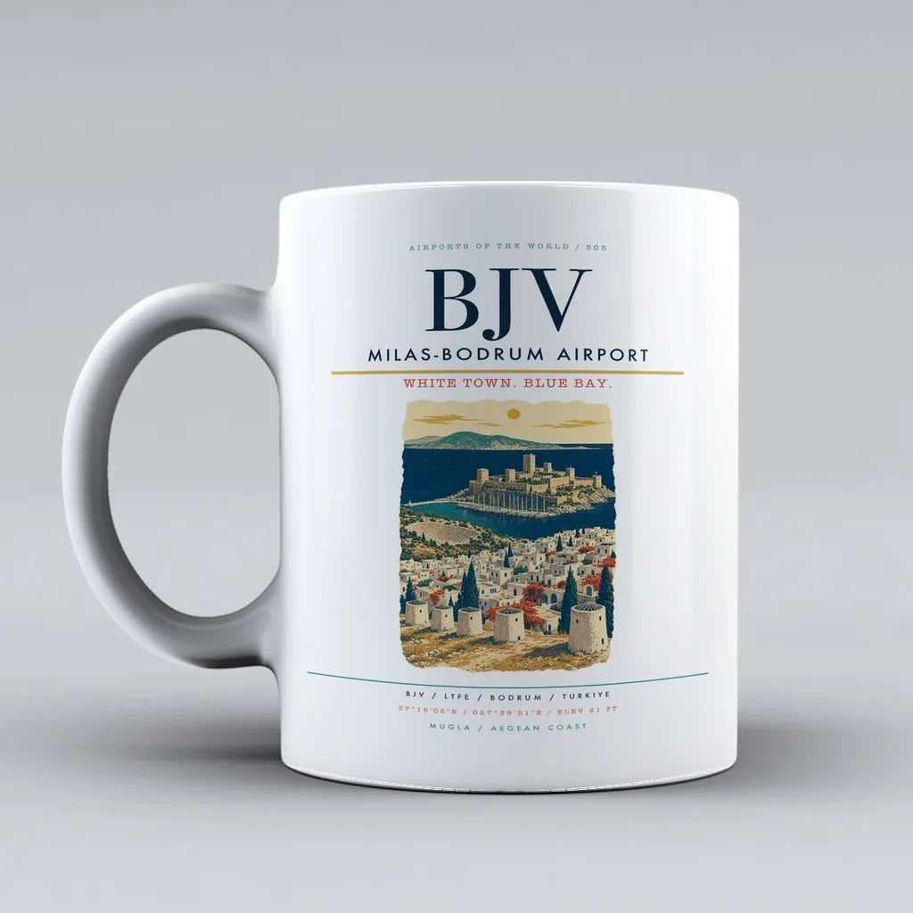 Milas-Bodrum Airport BJV Mug - White