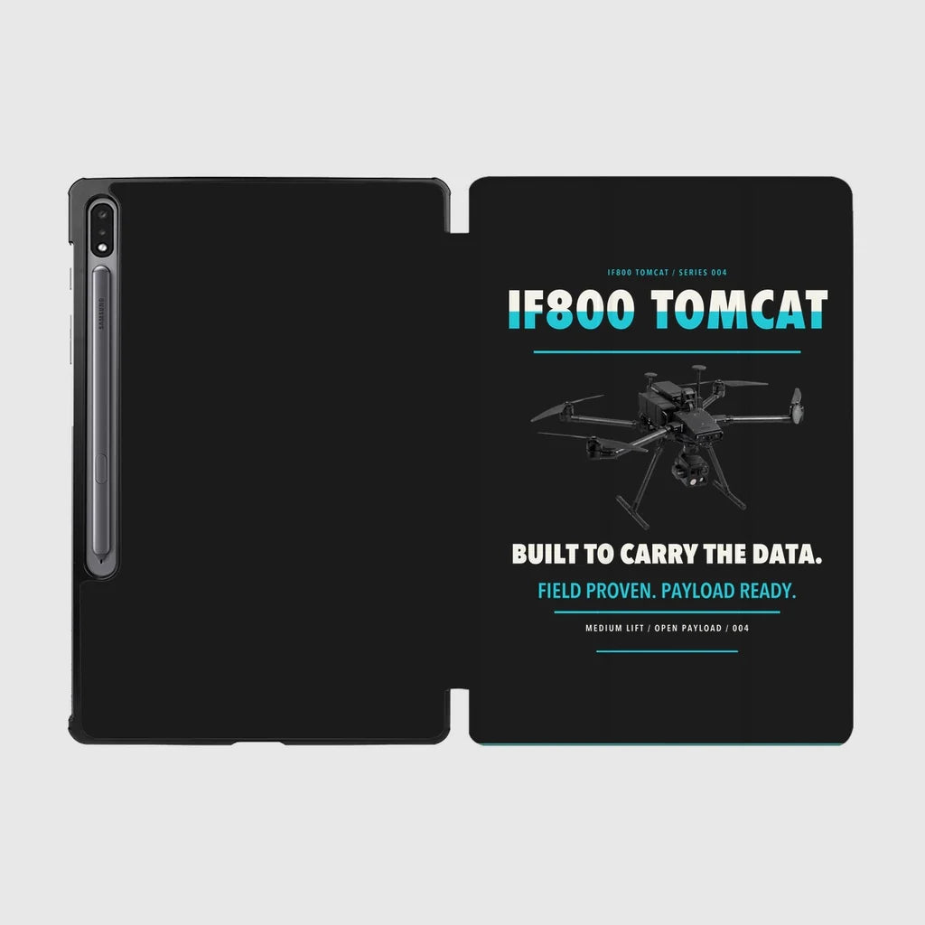 Inspired Flight IF800 Tomcat design on black samsung tablet tablet case