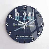 Thumbnail for B-24J Liberator design on navy blue no frame wall clock