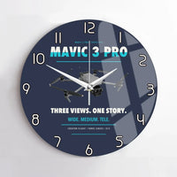 Thumbnail for DJI Mavic 3 Pro design on navy blue no frame wall clock
