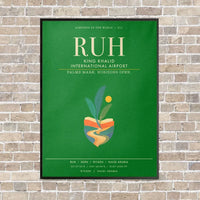 Thumbnail for King Khalid International Airport RUH - Canvas Framed - Green