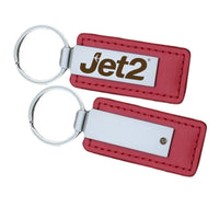 Thumbnail for Customisable JET2 Airlines Faux Leather Key Chain - view 18