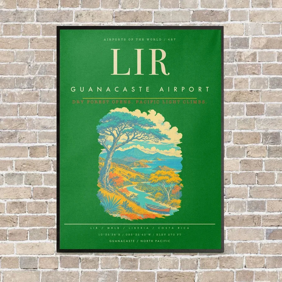 Guanacaste Airport LIR - Canvas Framed - Green