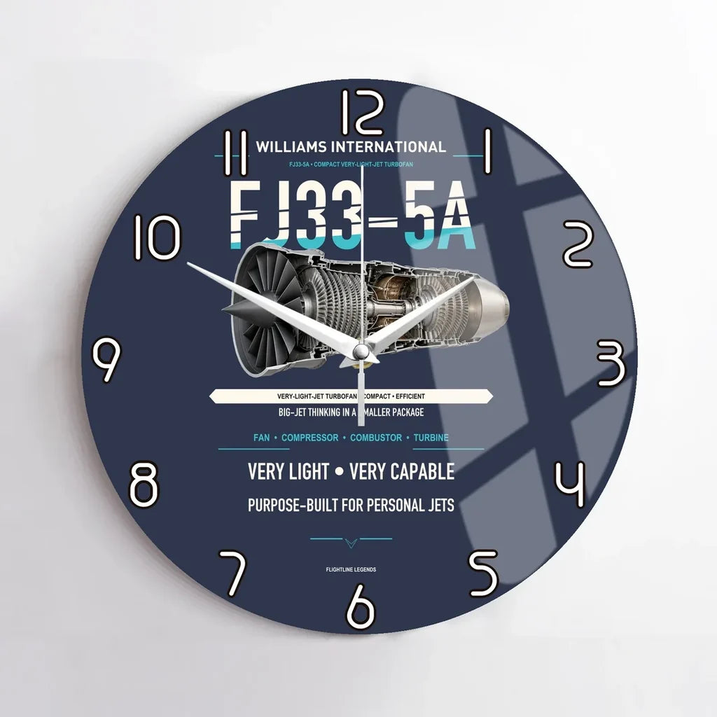 FJ33-5A design on navy blue no frame wall clock