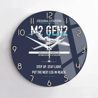Thumbnail for Cessna Citation M2 Gen2 design on navy blue no frame wall clock