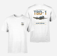 Thumbnail for TBD-1 Devastator design on white double-side t-shirt, double-side print