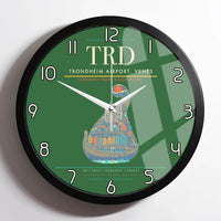 Thumbnail for Trondheim Airport Vrnes TRD Wall-Clock Framed - Green