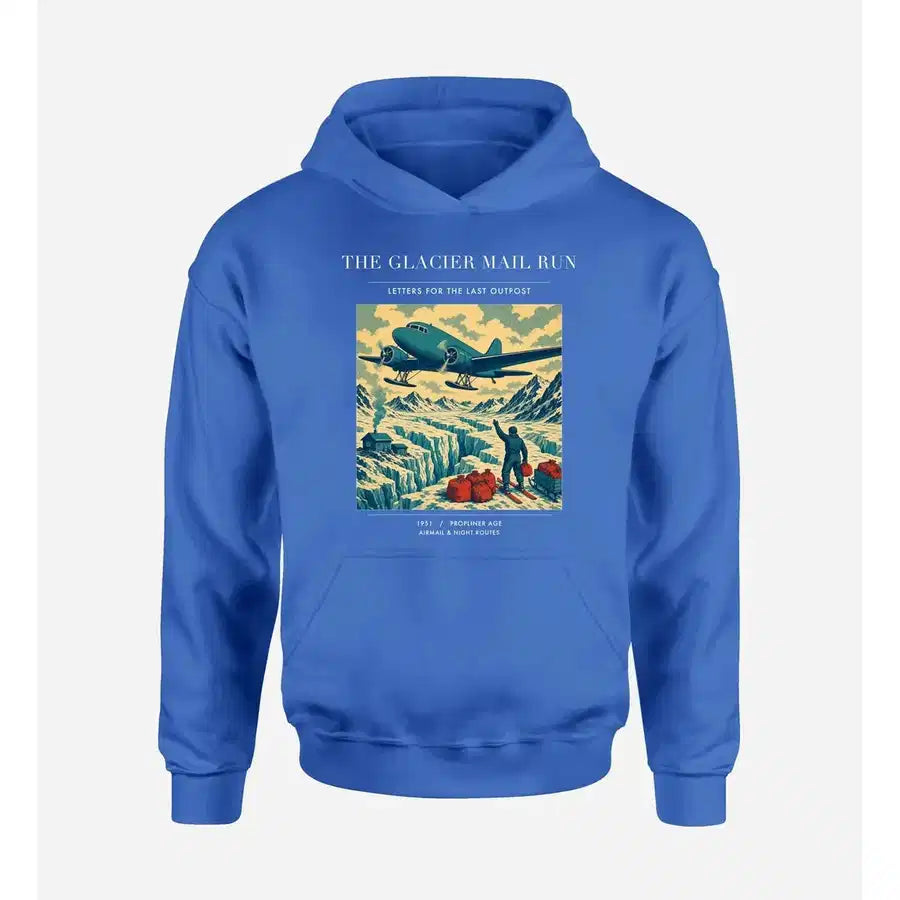 VINTAGE G4153 - The Glacier Mail Run - Premium Hoodie design on blue premium