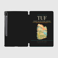 Thumbnail for Tours Val de Loire Airport (TUF) design on black samsung tablet tablet case