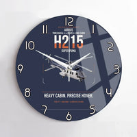 Thumbnail for Airbus H215 design on navy blue no frame wall clock